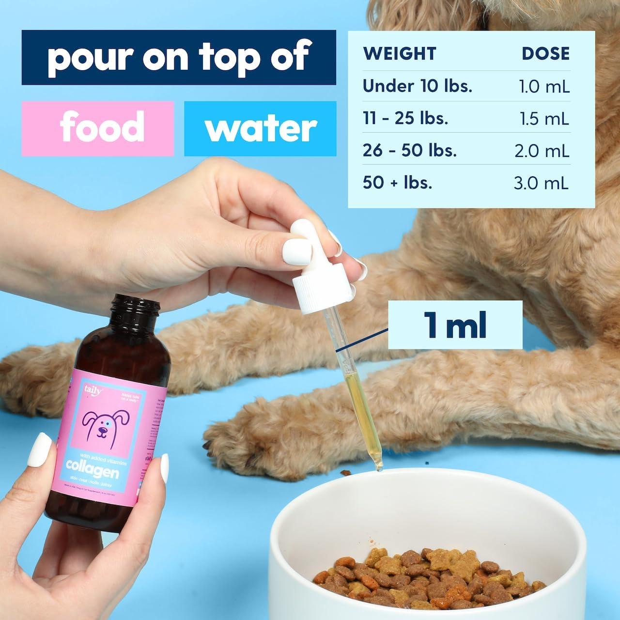 Colágeno Líquido Premium Taily para Perros y Gatos 113g