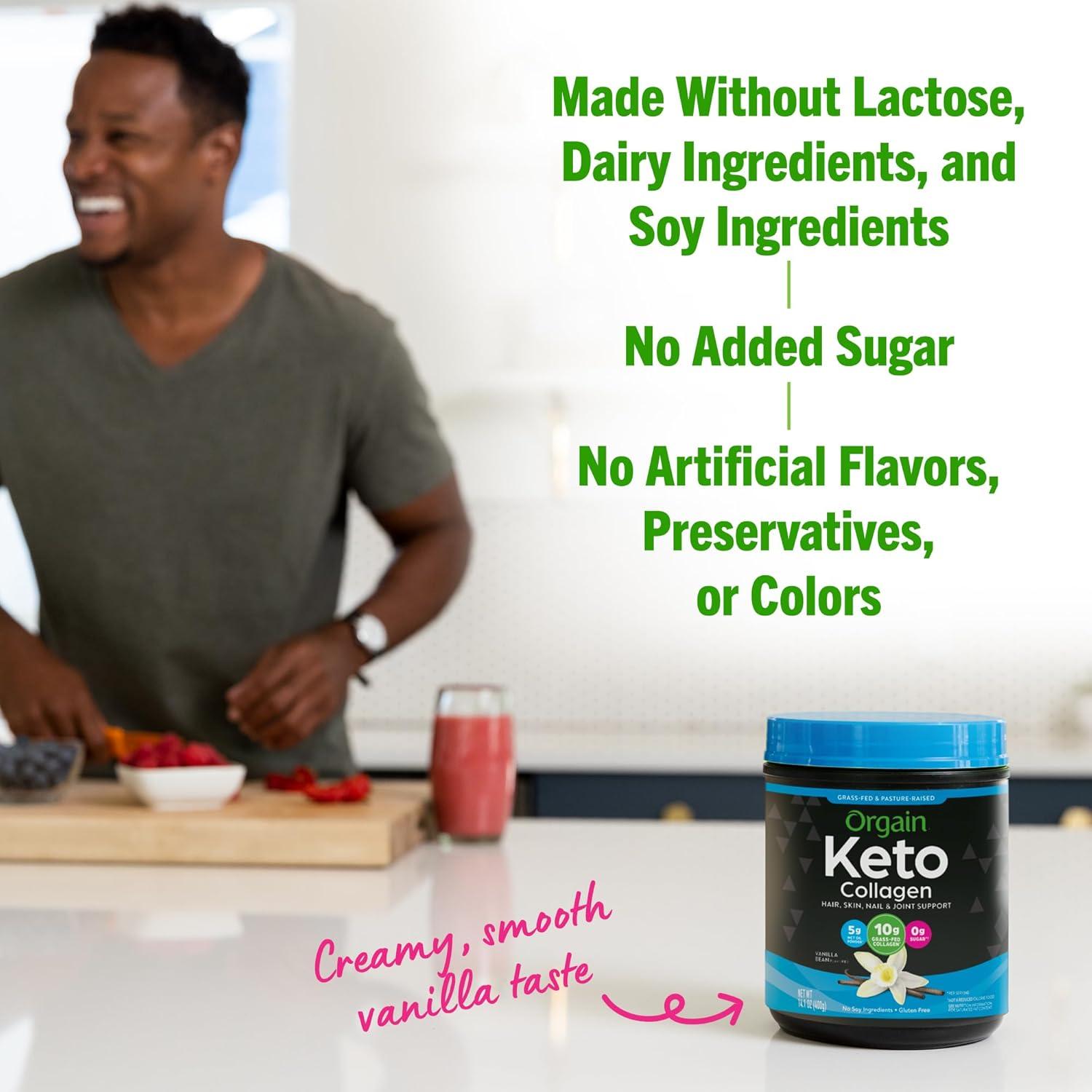 Proteína en Polvo de Colágeno Keto Orgain Vainilla 400g