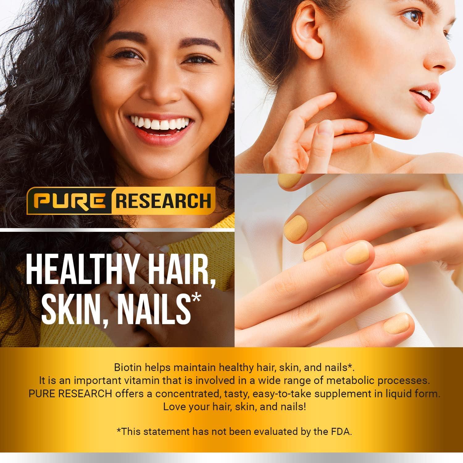 Gotas Líquidas de Biotina y Colágeno Pure Research 59ml