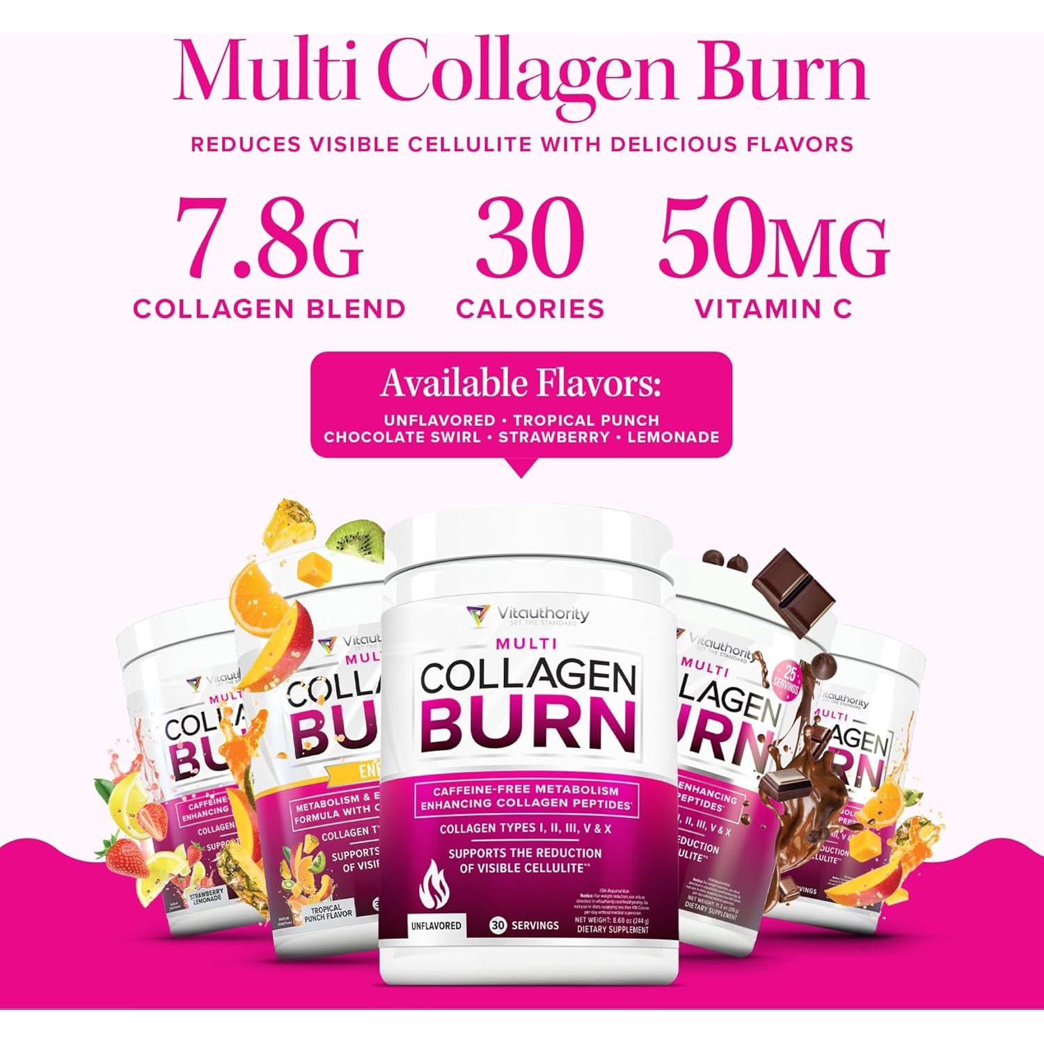 Multi Colágeno Quema Vitauthority - 5 Tipos + Ácido Hialurónico