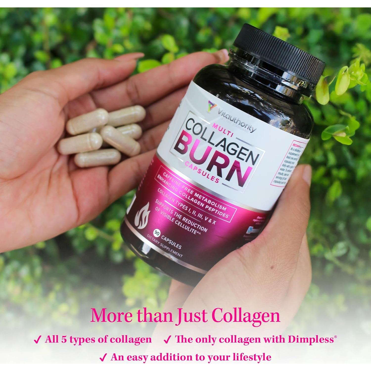 Multi Colágeno Quema Vitauthority - 5 Tipos + Ácido Hialurónico