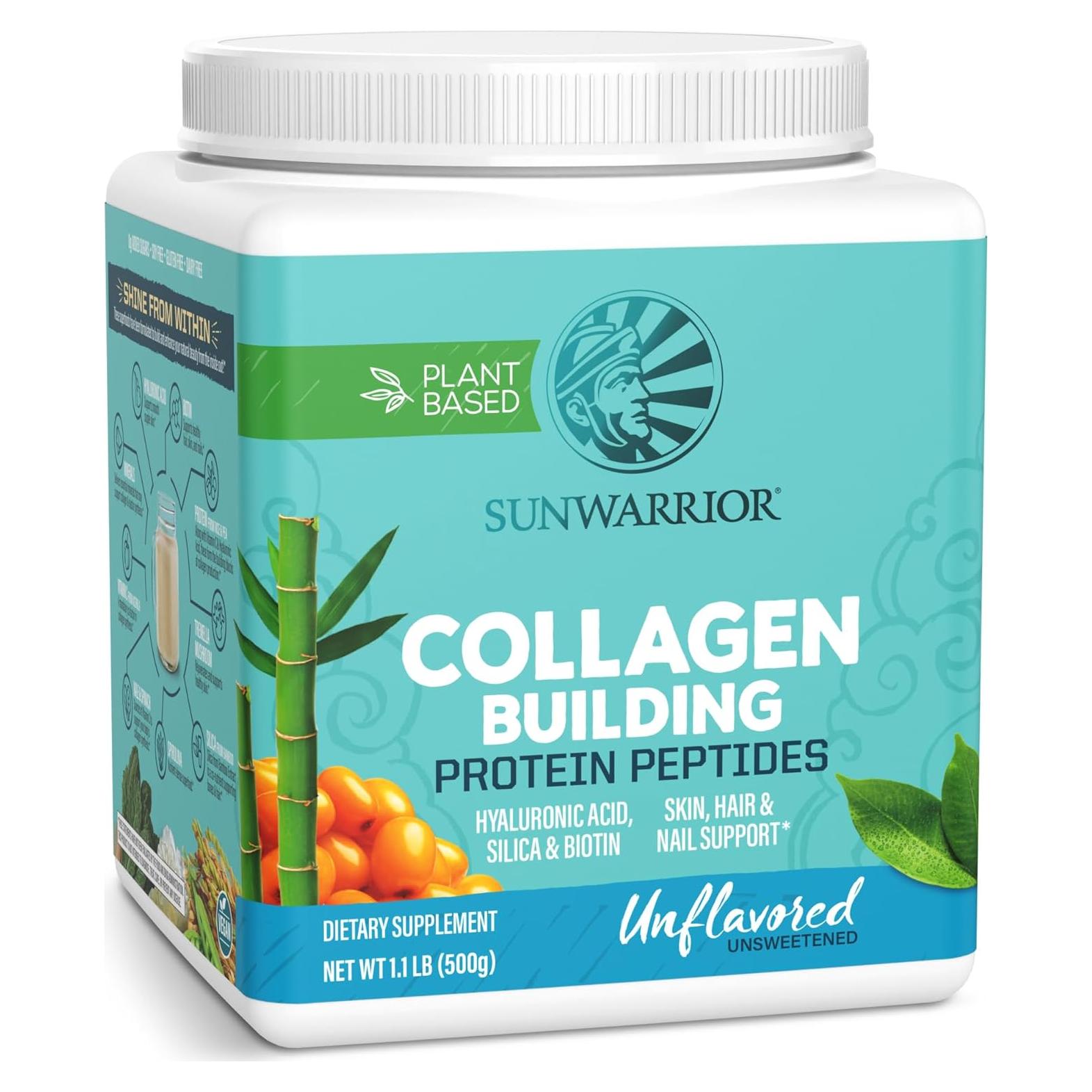 Polvo de Proteína Vegano Sunwarrior 500g - Colágeno, Biotina, Vitamina C