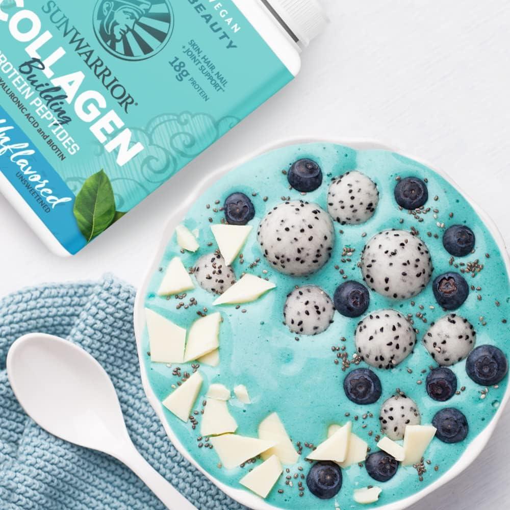 Polvo de Proteína Vegano Sunwarrior 500g - Colágeno, Biotina, Vitamina C