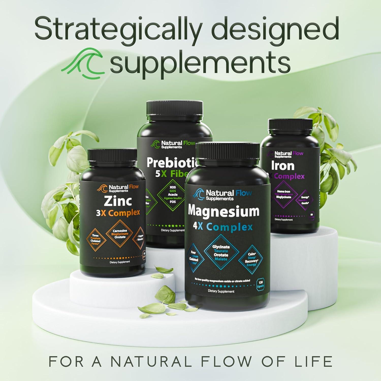 Suplemento de Fibra Prebiótica 5X Natural Flow - 120 Cápsulas