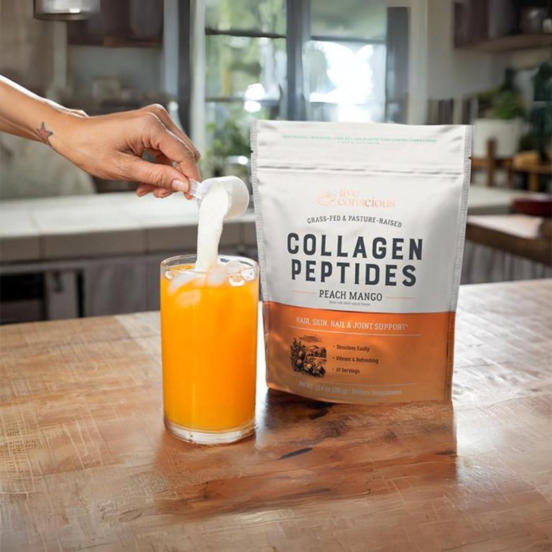 Polvo de Colágeno Live Conscious Durazno y Mango 340g