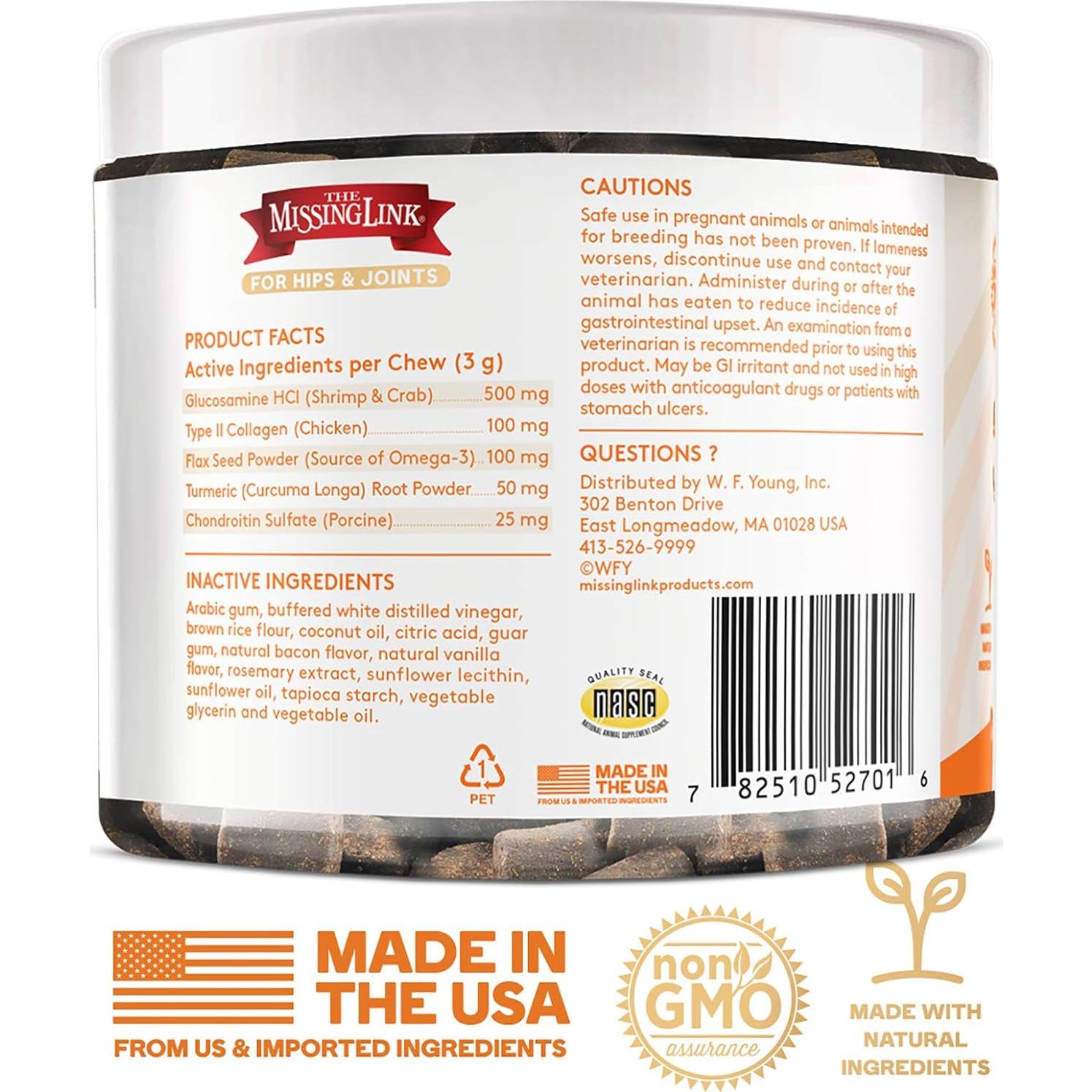 Cuidado de Colágeno Hipo para Perros El Enlace Perdido 60ct