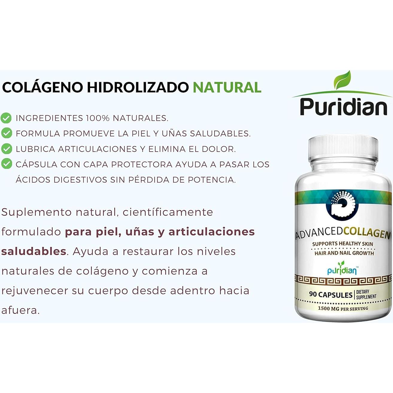 Colágeno Hidrolizado Advanced Collagen+ 90 Cápsulas 1500 mg