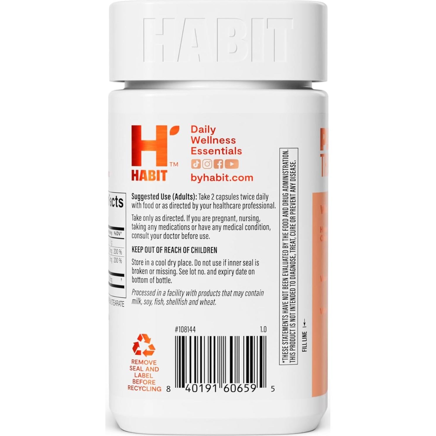 Suplemento de Colágeno Habit 60 Cápsulas 2000mg Vitamina C y E