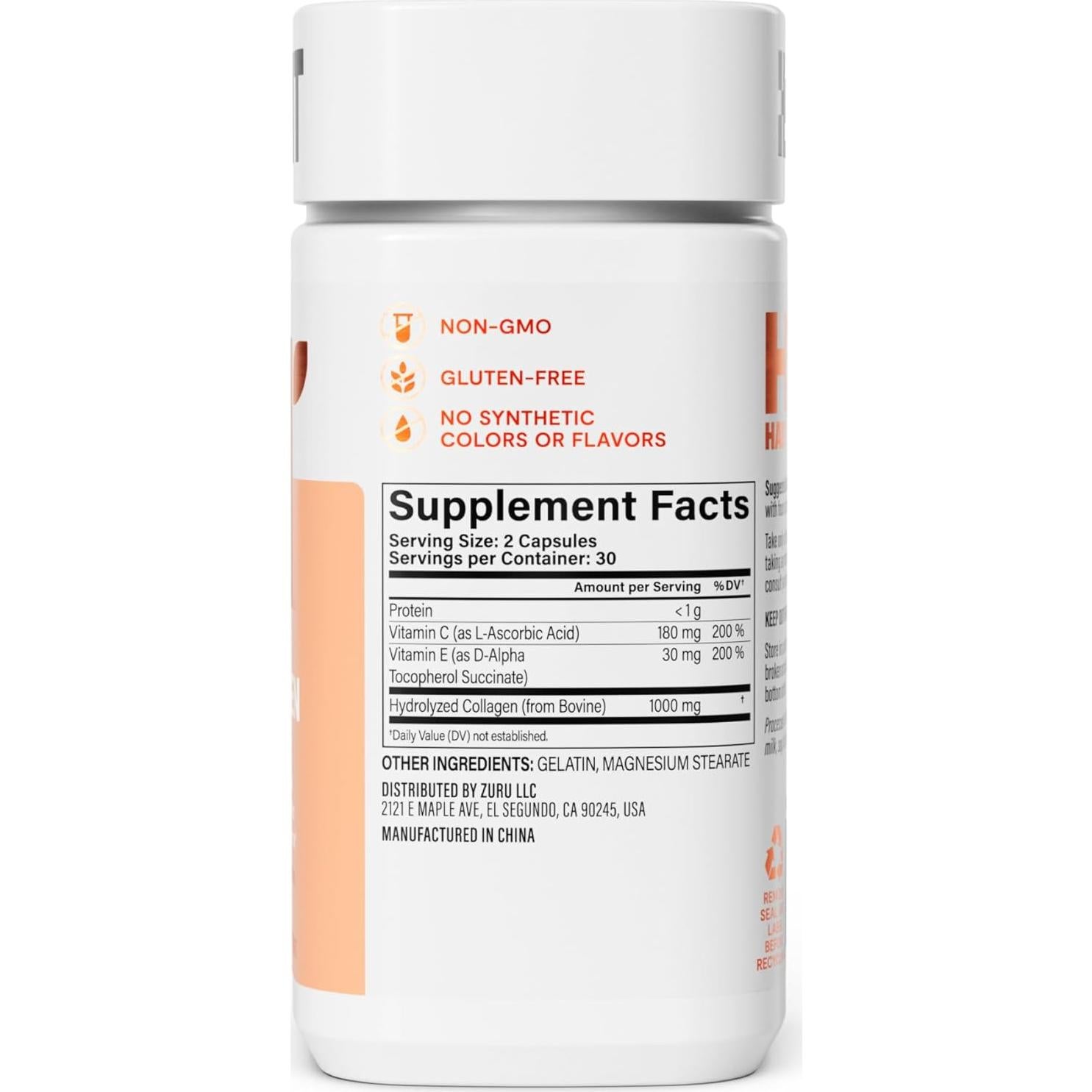 Suplemento de Colágeno Habit 60 Cápsulas 2000mg Vitamina C y E