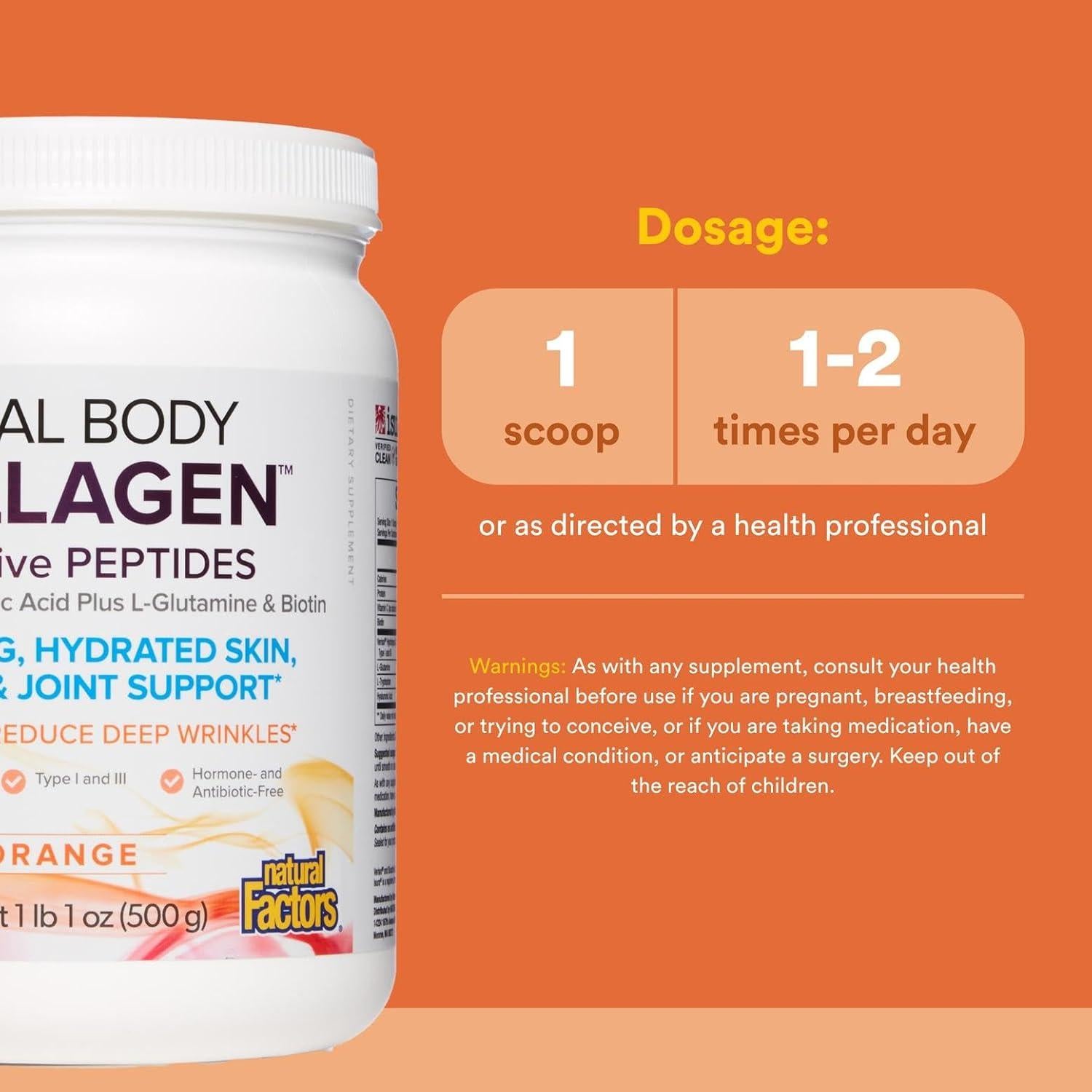 Colágeno Total en Polvo Factores Naturales 600g - Piel, Cabello y Articulaciones