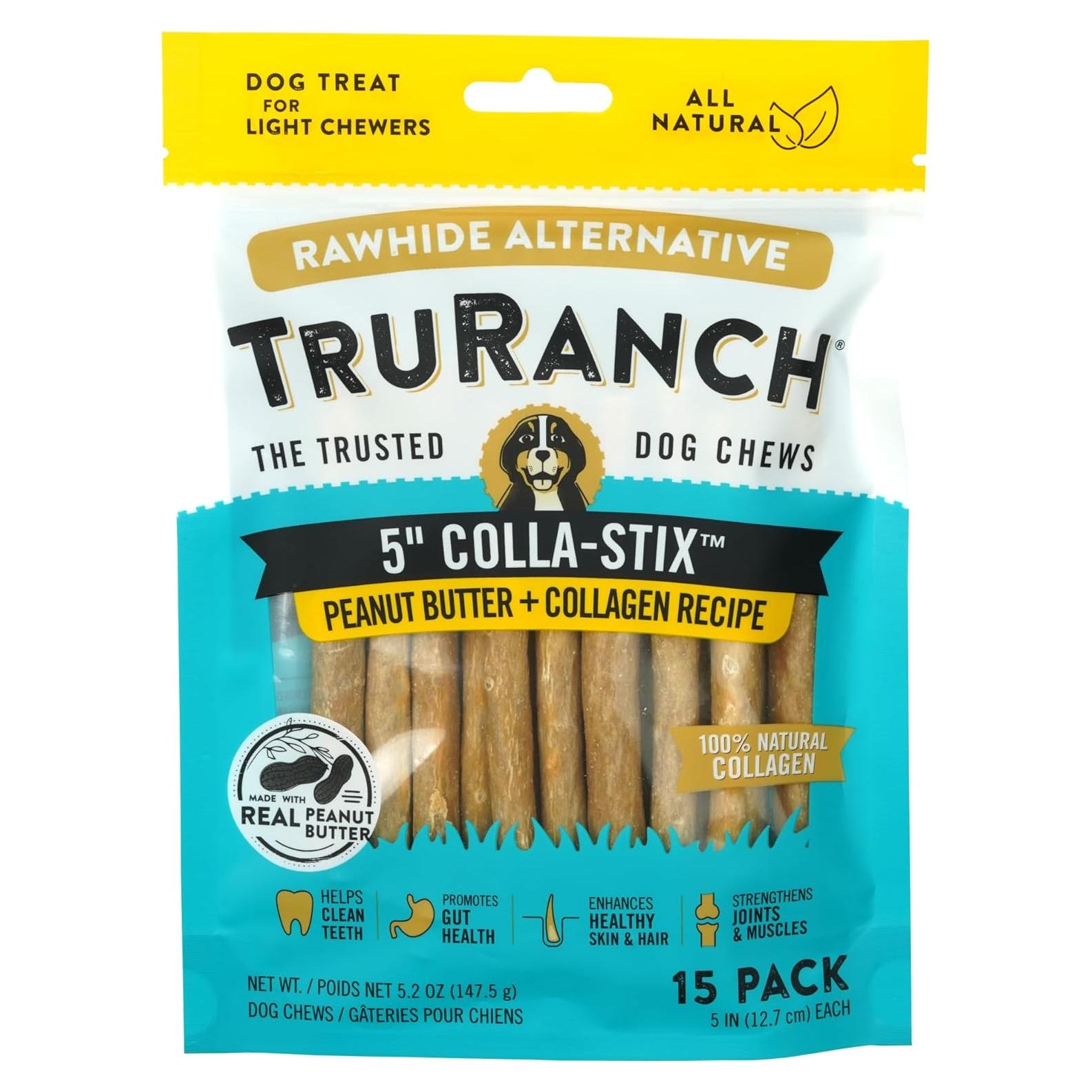 Palitos de Colágeno TRURANCH Mantequilla de Maní 15 Unidades