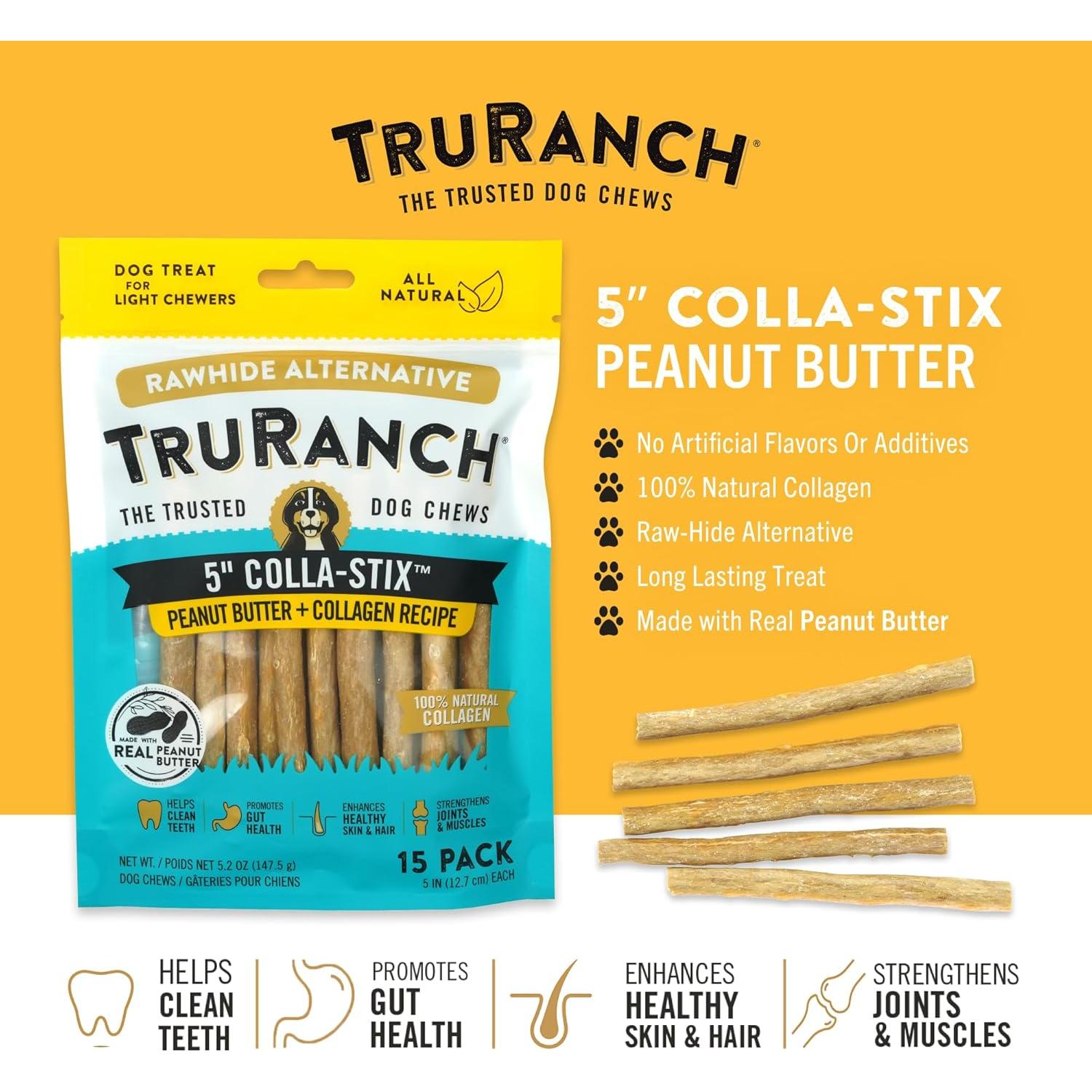 Palitos de Colágeno TRURANCH Mantequilla de Maní 15 Unidades