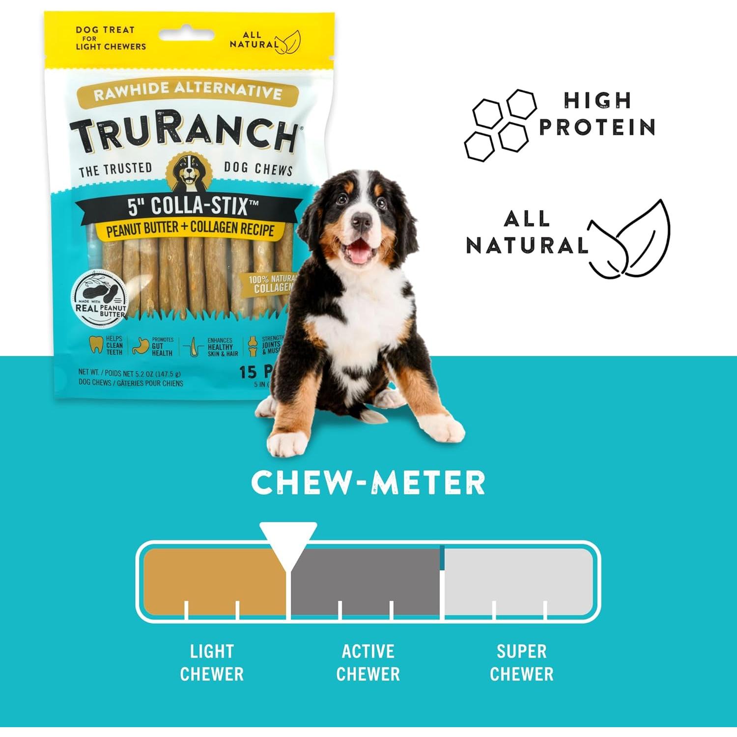 Palitos de Colágeno TRURANCH Mantequilla de Maní 15 Unidades