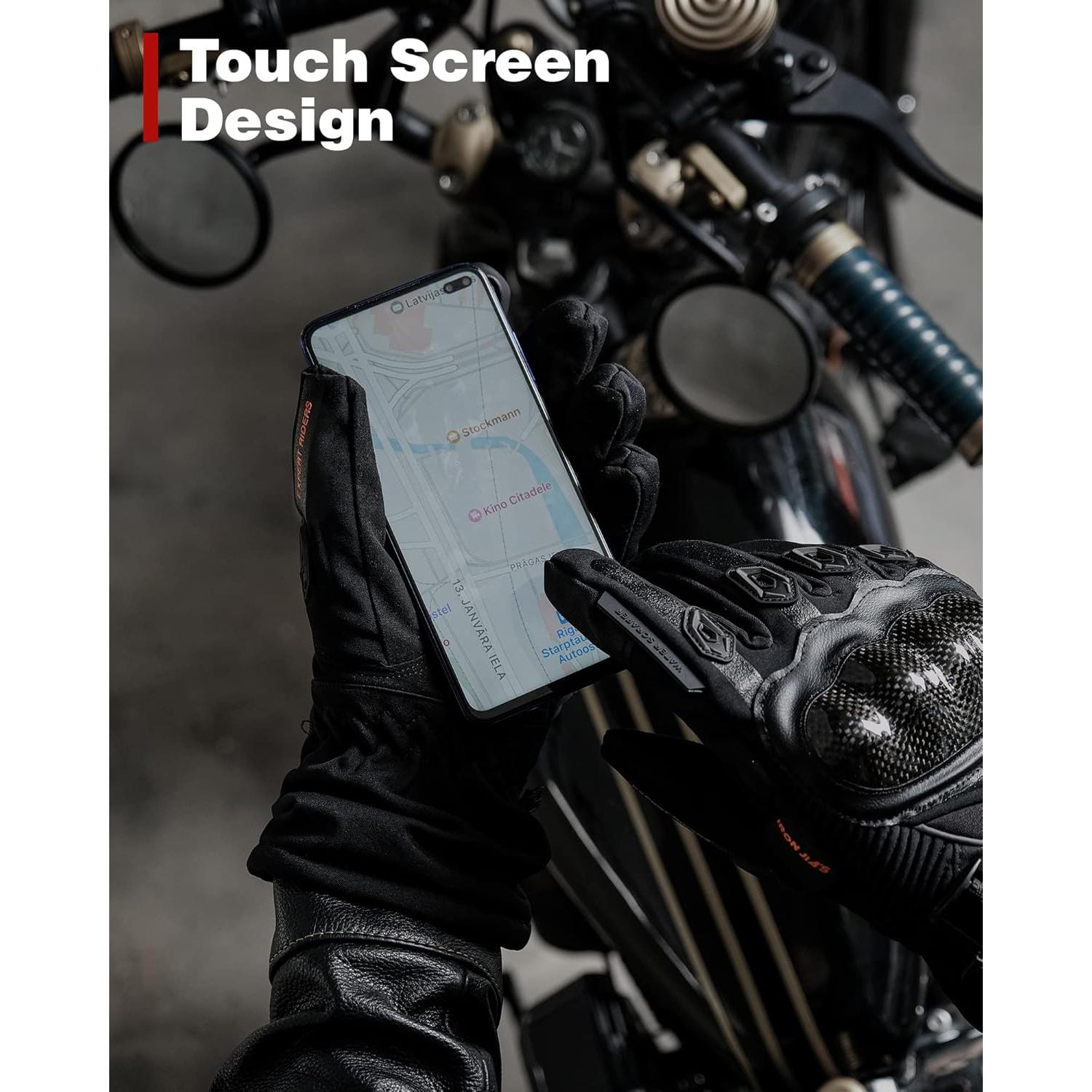 Guantes de Invierno BORLENI para Motocicleta Impermeables