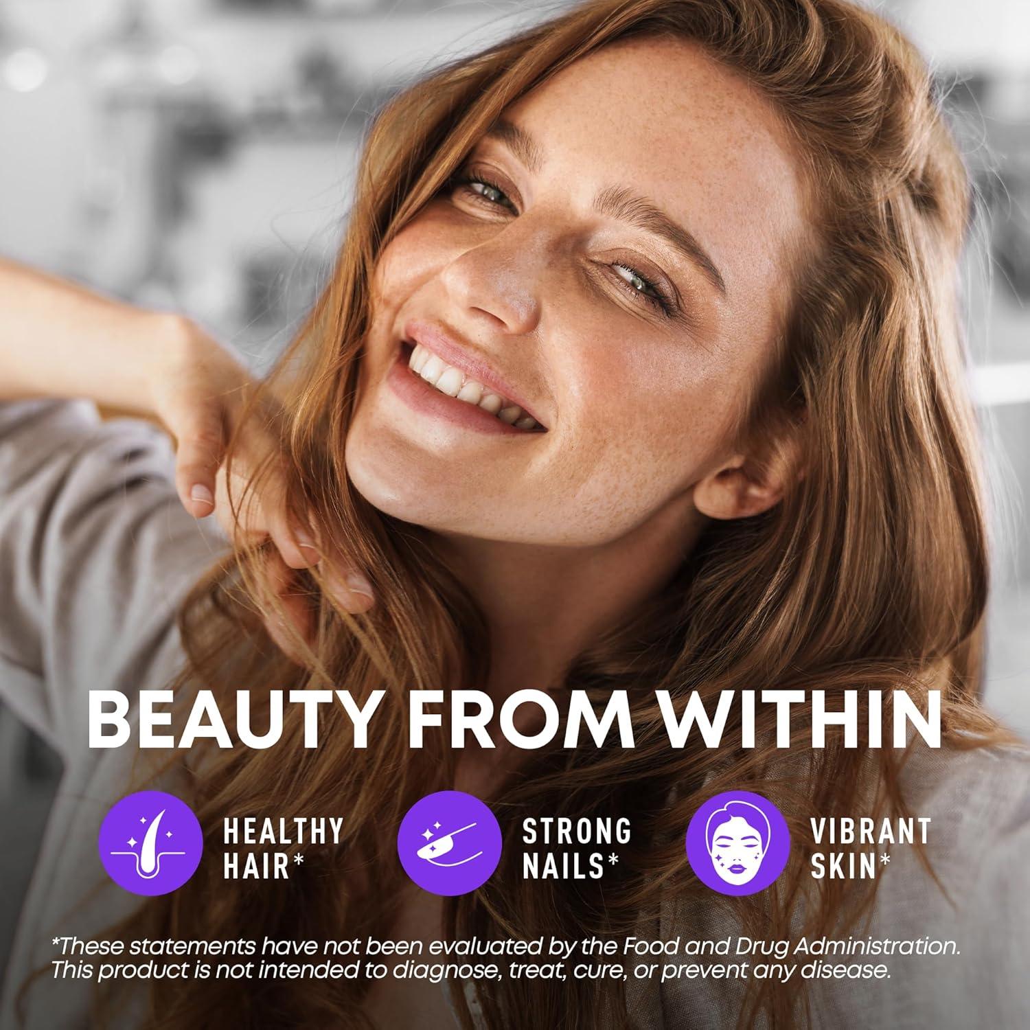 Suplemento de Biotina y Colágeno SimplyVital 25000 mcg 60 Cápsulas