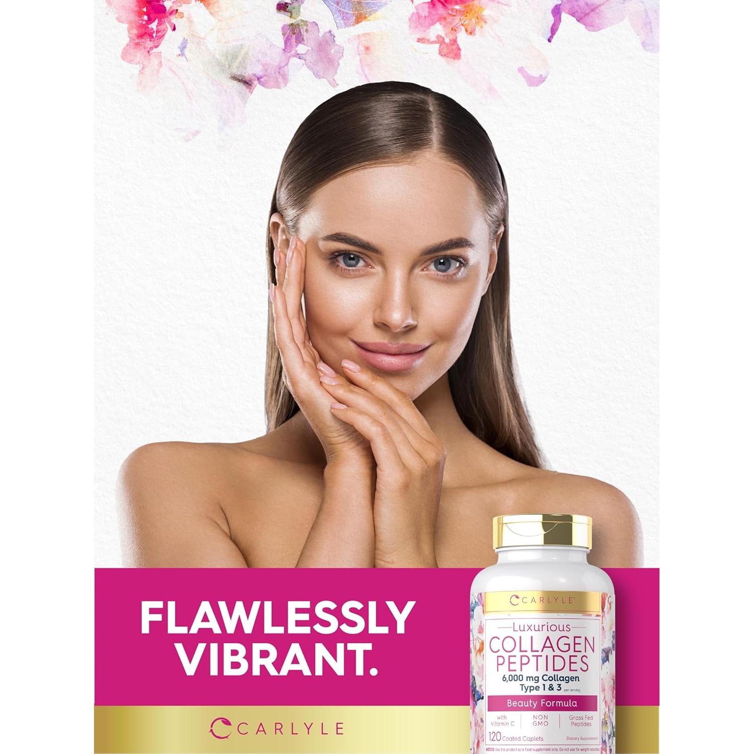 Colágeno Hidrolizado Carlyle 6000mg con Vitamina C - 120 Tabletas