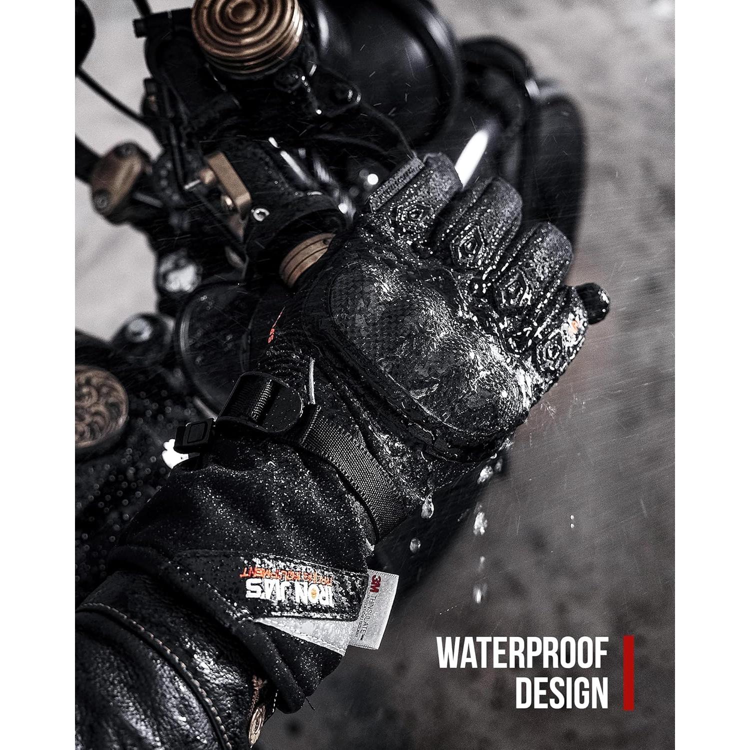 Guantes de Moto BORLENI AXE02 Impermeables Talla Grande