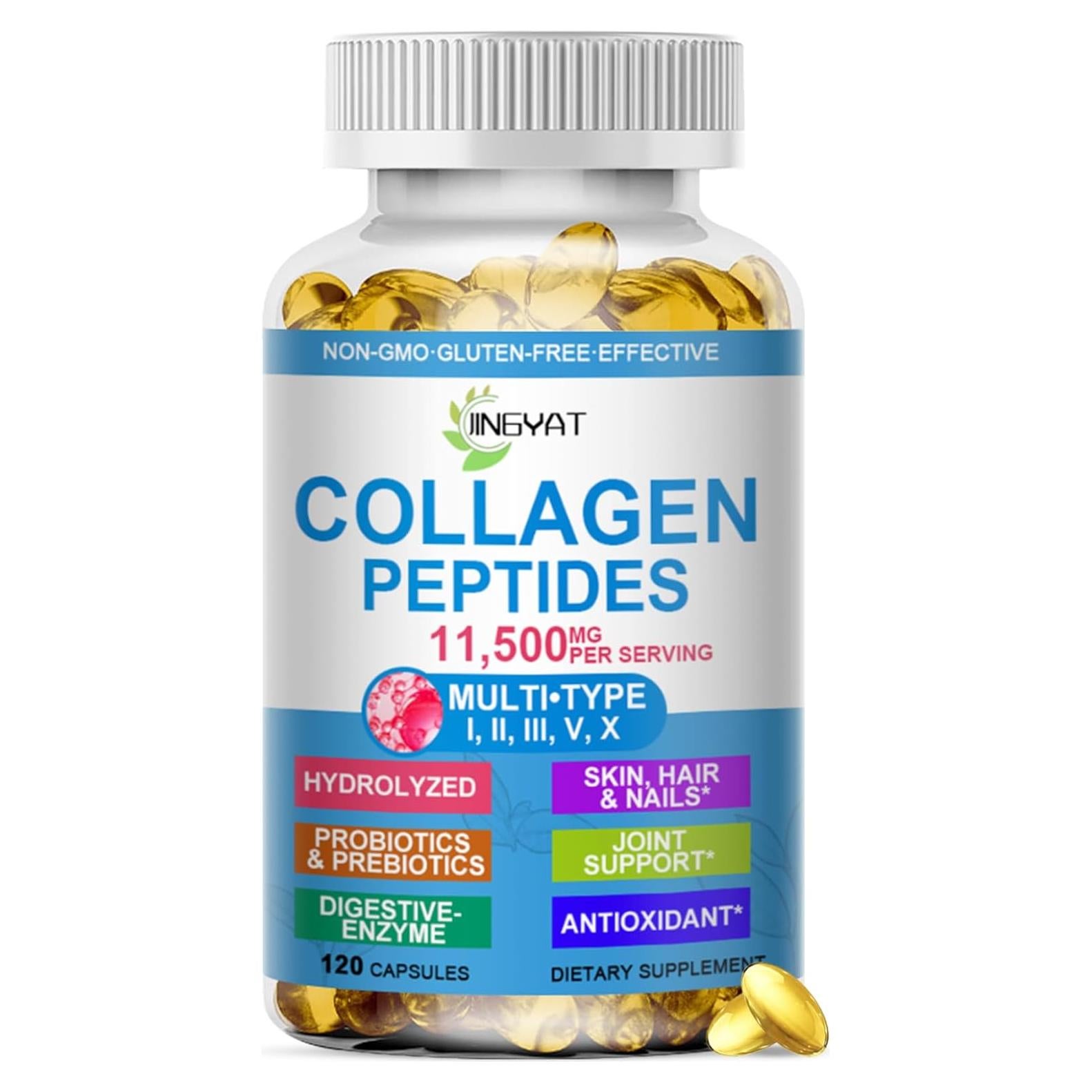 Péptidos de colágeno JINGYAT 100g con glucosamina y biotina