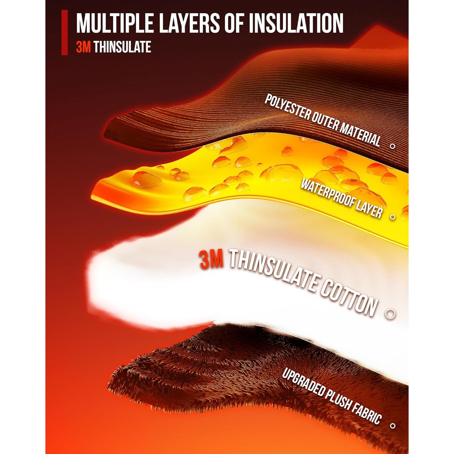 Guantes de Moto BORLENI X-Grande Impermeables y Cálidos