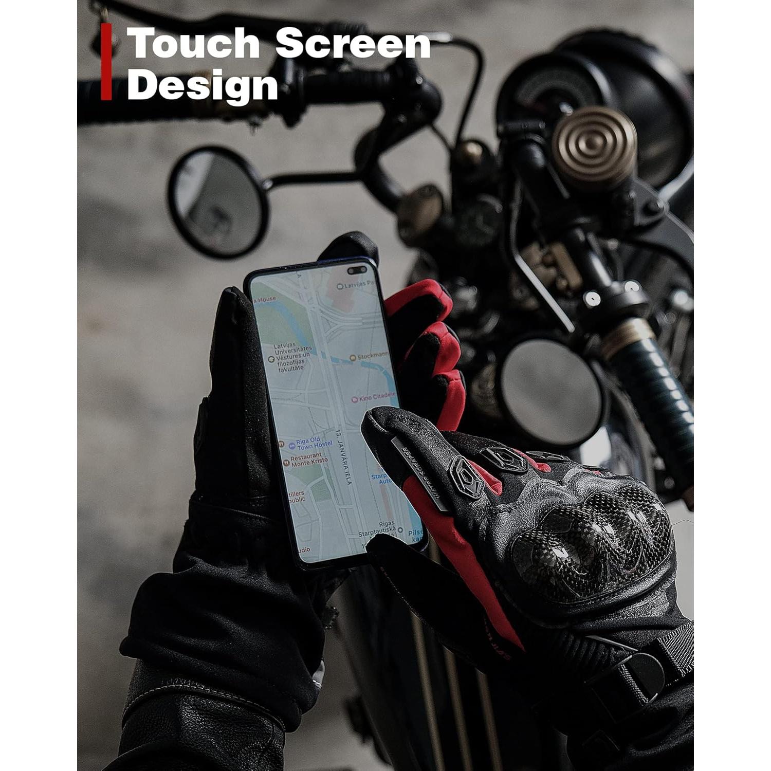 Guantes de Invierno BORLENI Impermeables para Motocicleta