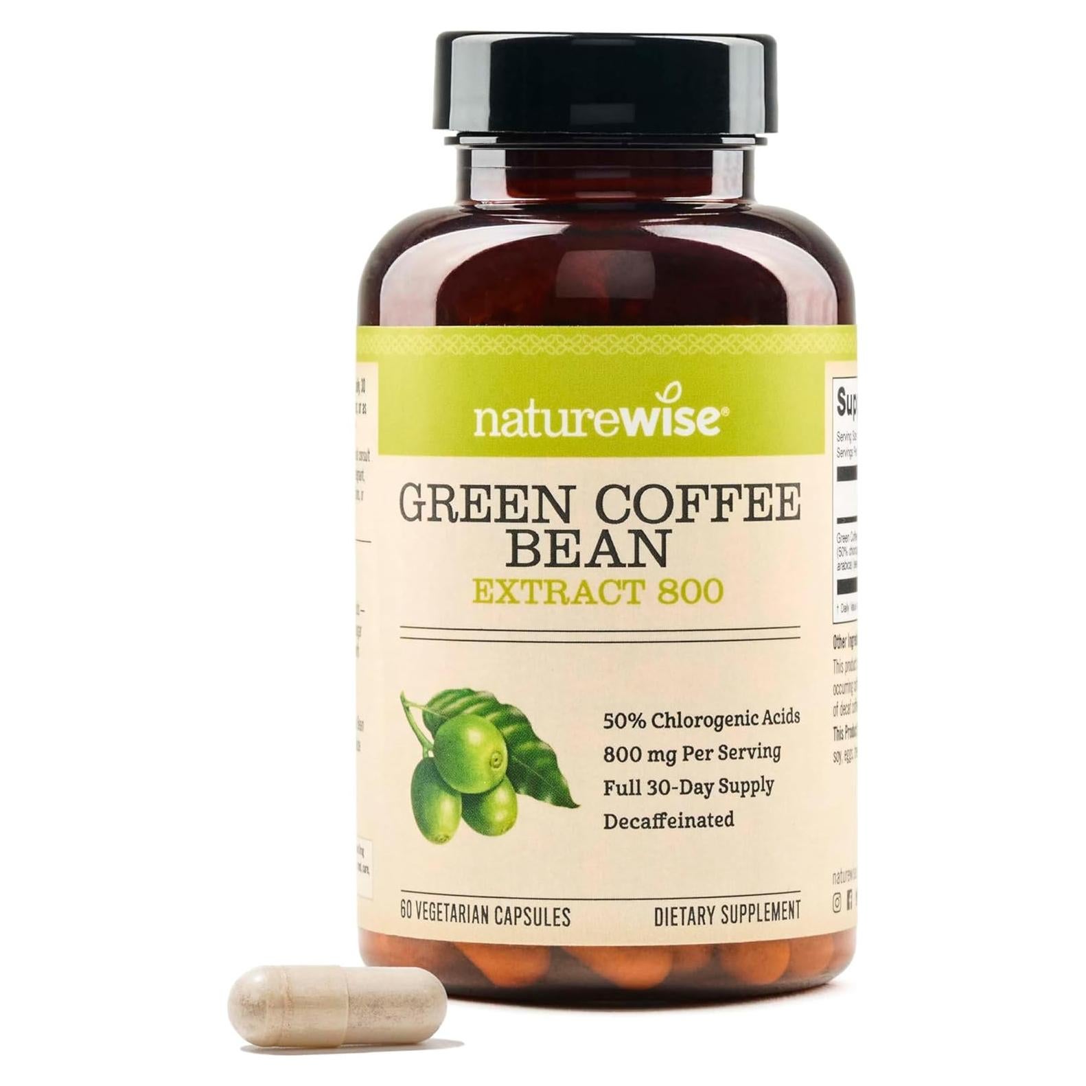Extracto de Grano de Café Verde NatureWise 800mg 50% Ácidos Clorogénicos