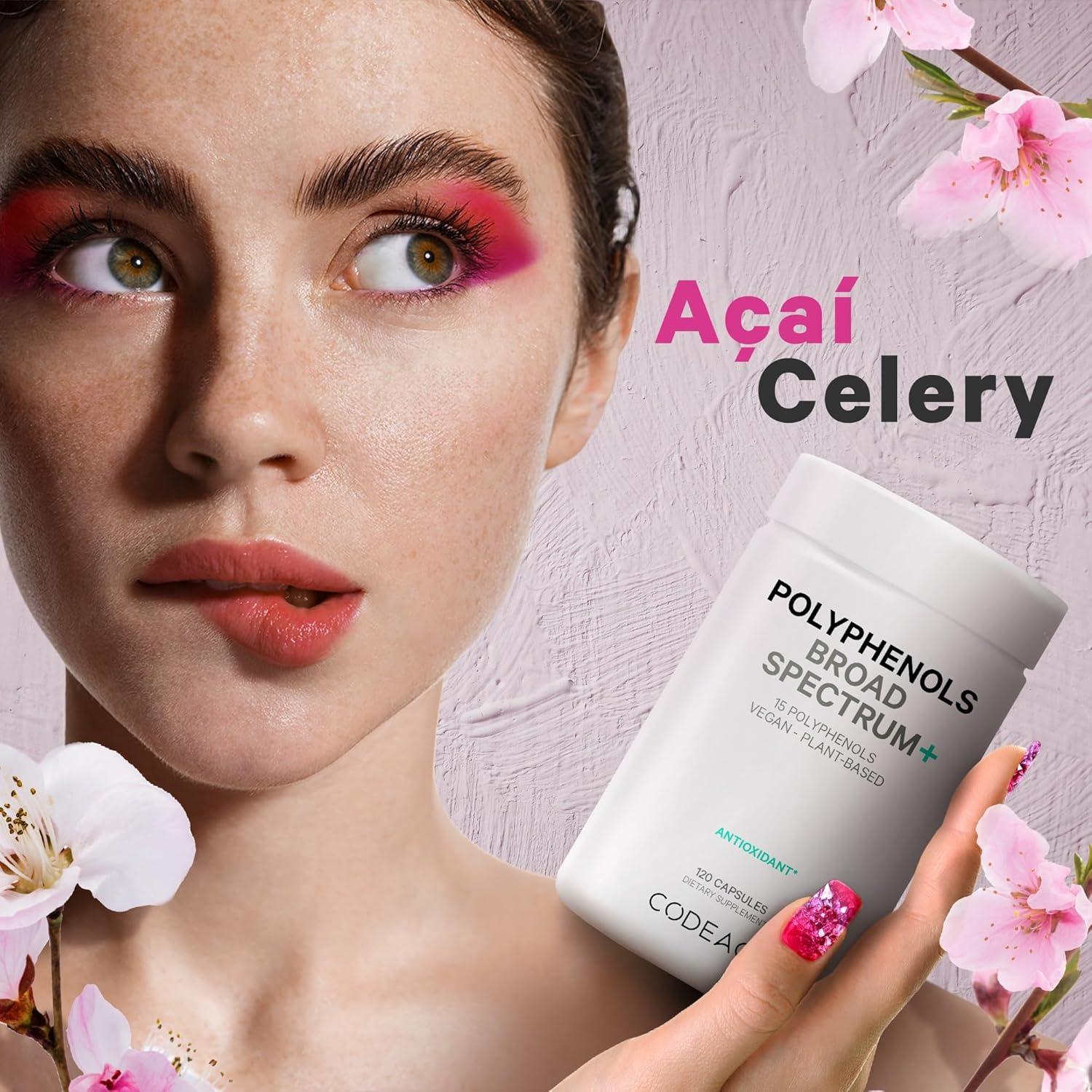 Suplemento Polifenoles Codeage 120 Cápsulas Veganas - 15 Frutas y Extractos
