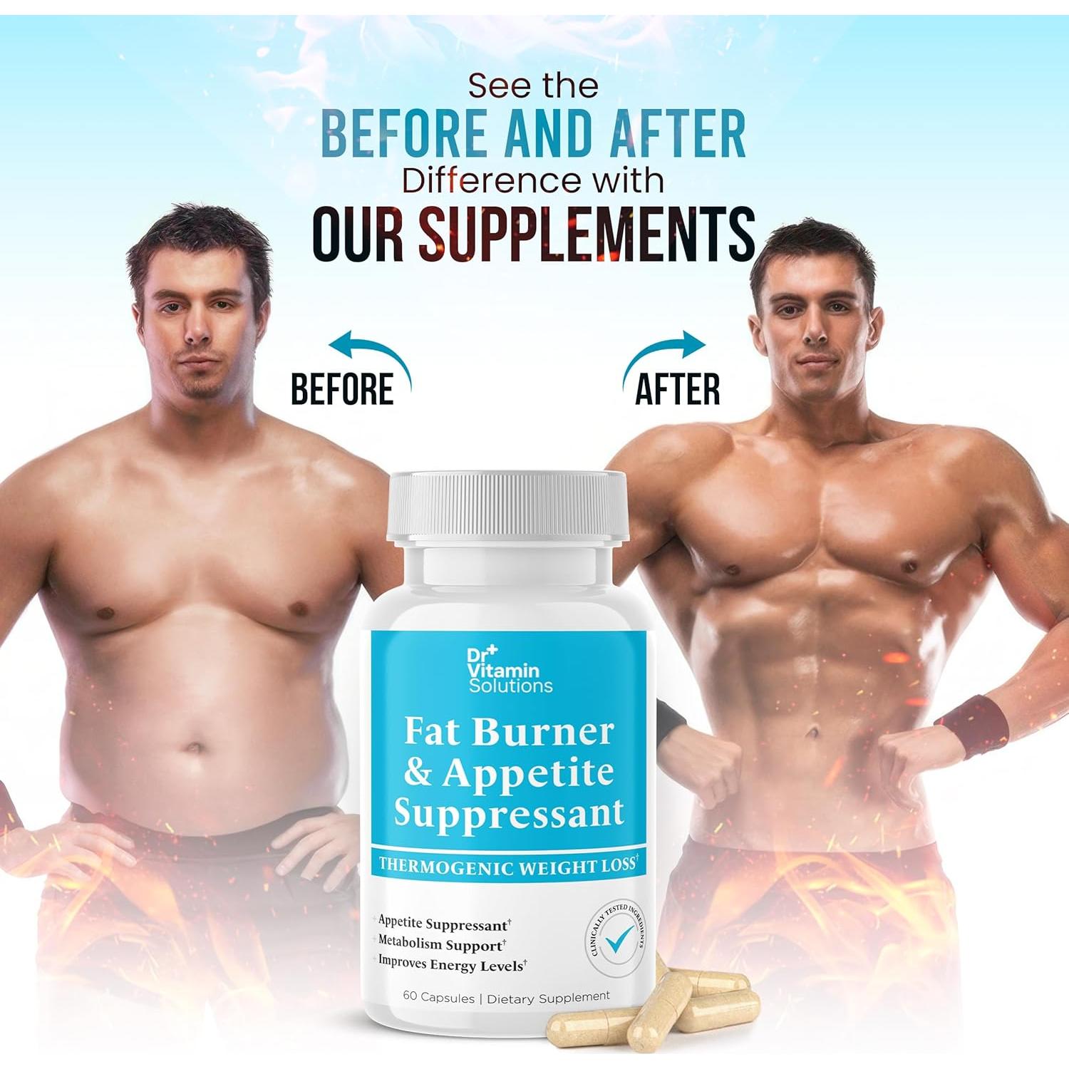 Quemador de Grasa Dr Vitamin Solutions 60 Cápsulas - Suplemento Termogénico