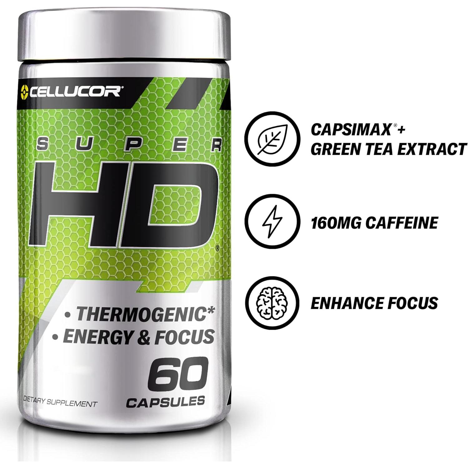 Cellucor SuperHD Termogénico Quemador de Grasa 60 Cápsulas