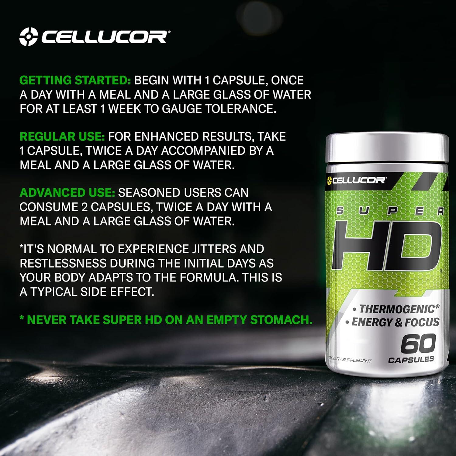 Cellucor SuperHD Termogénico Quemador de Grasa 60 Cápsulas