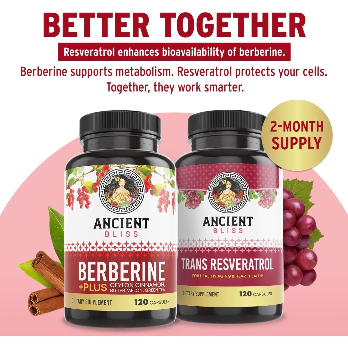 Suplemento de Berberina HCL 1200mg Fame Health Labs