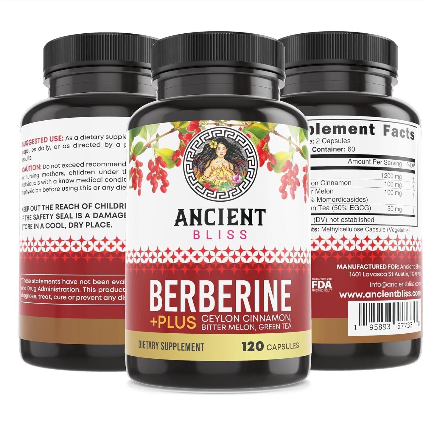 Suplemento de Berberina HCL 1200mg Fame Health Labs