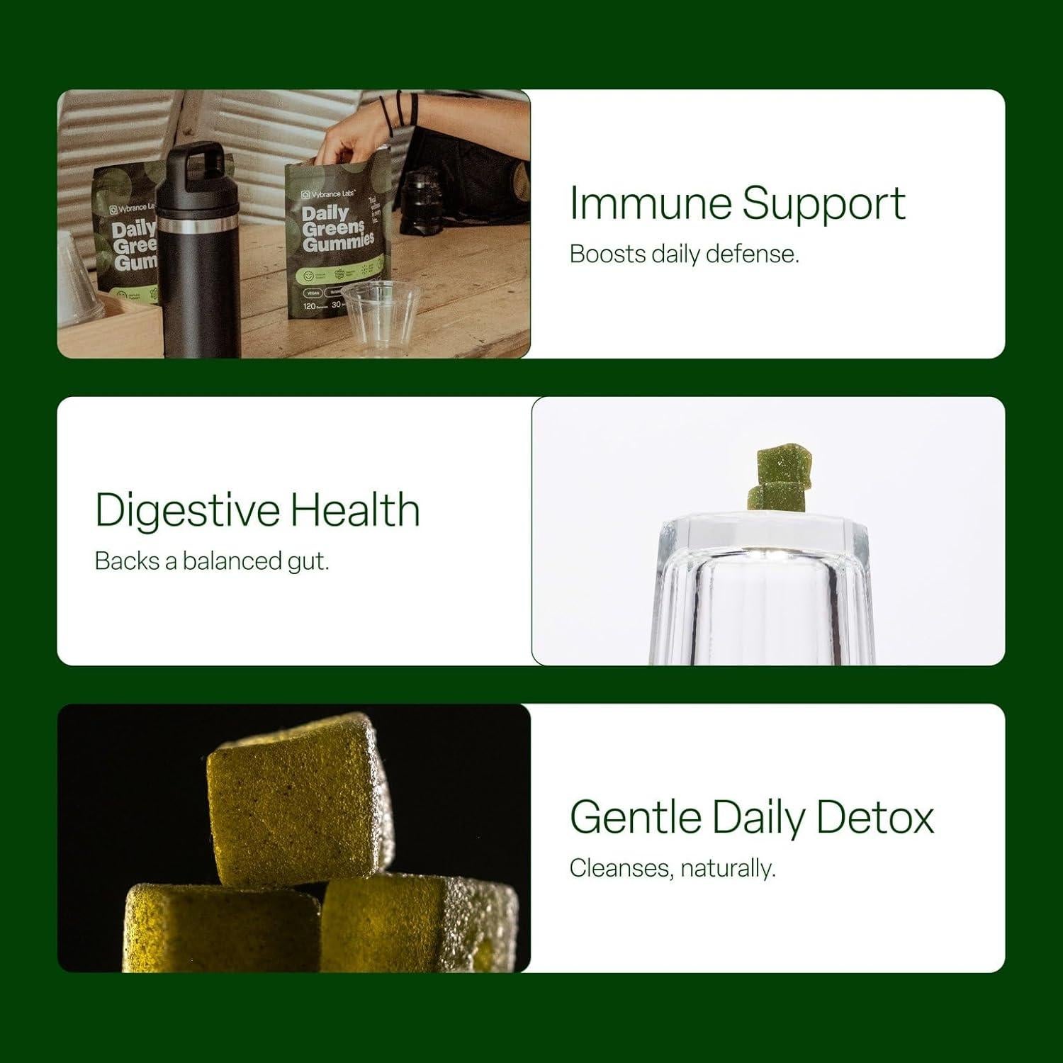 Gomitas Diarias de Verduras VYBRANCE LABS 120 Unidades Veganas