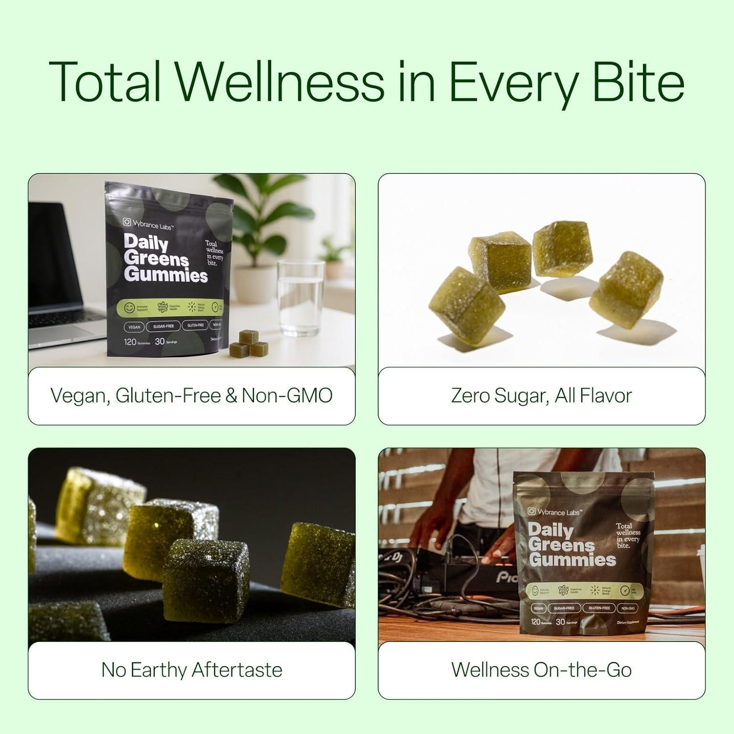 Gomitas Diarias de Verduras VYBRANCE LABS 120 Unidades Veganas