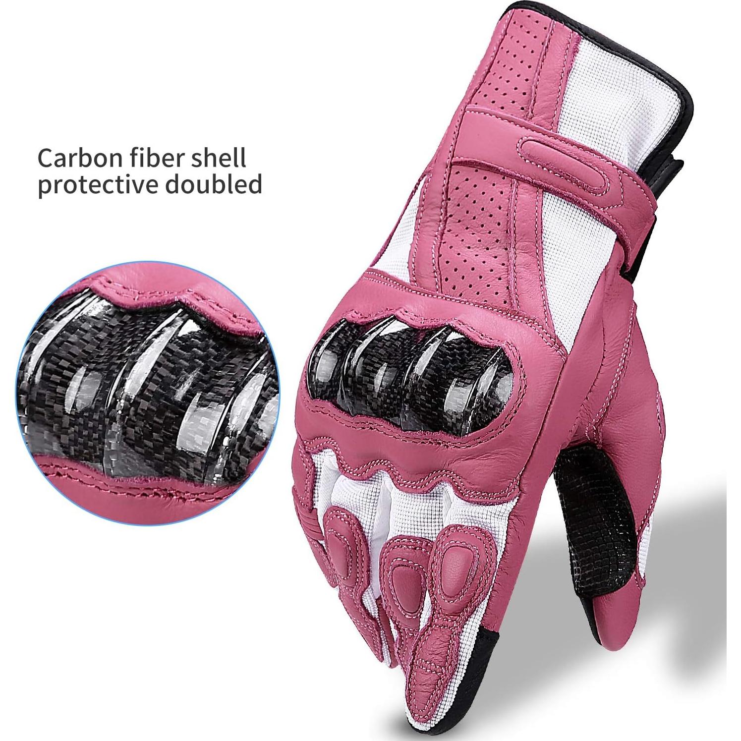 Guantes de motocicleta INBIKE Rosa Mediano con nudillos duros