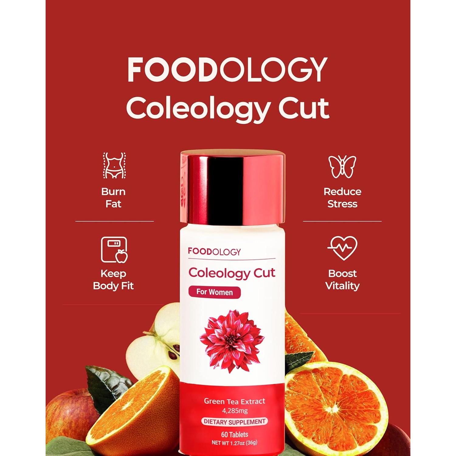 Corte de Coleología Foodology - 60 Tabletas, 30 Días, Té Verde