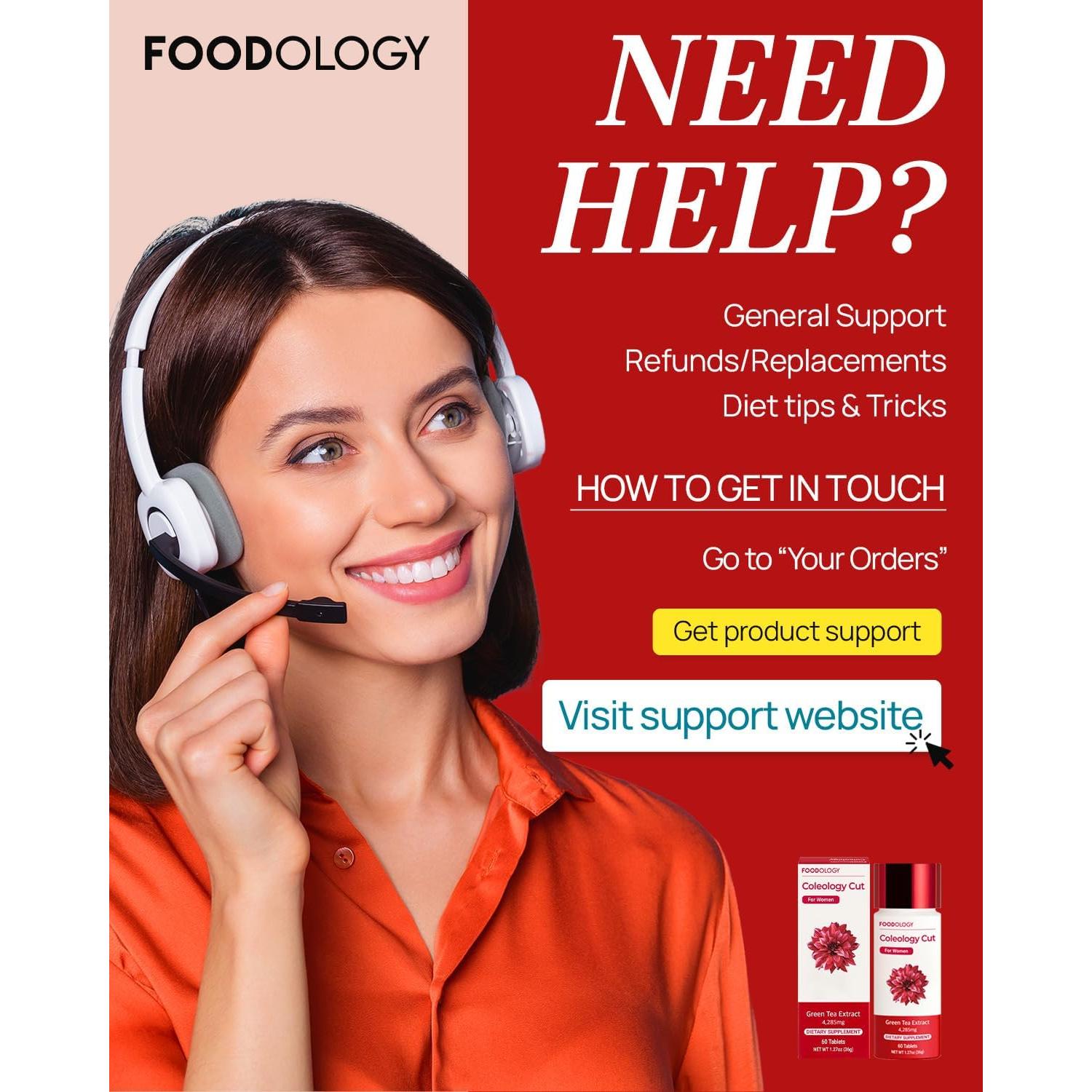 Corte de Coleología Foodology - 60 Tabletas, 30 Días, Té Verde