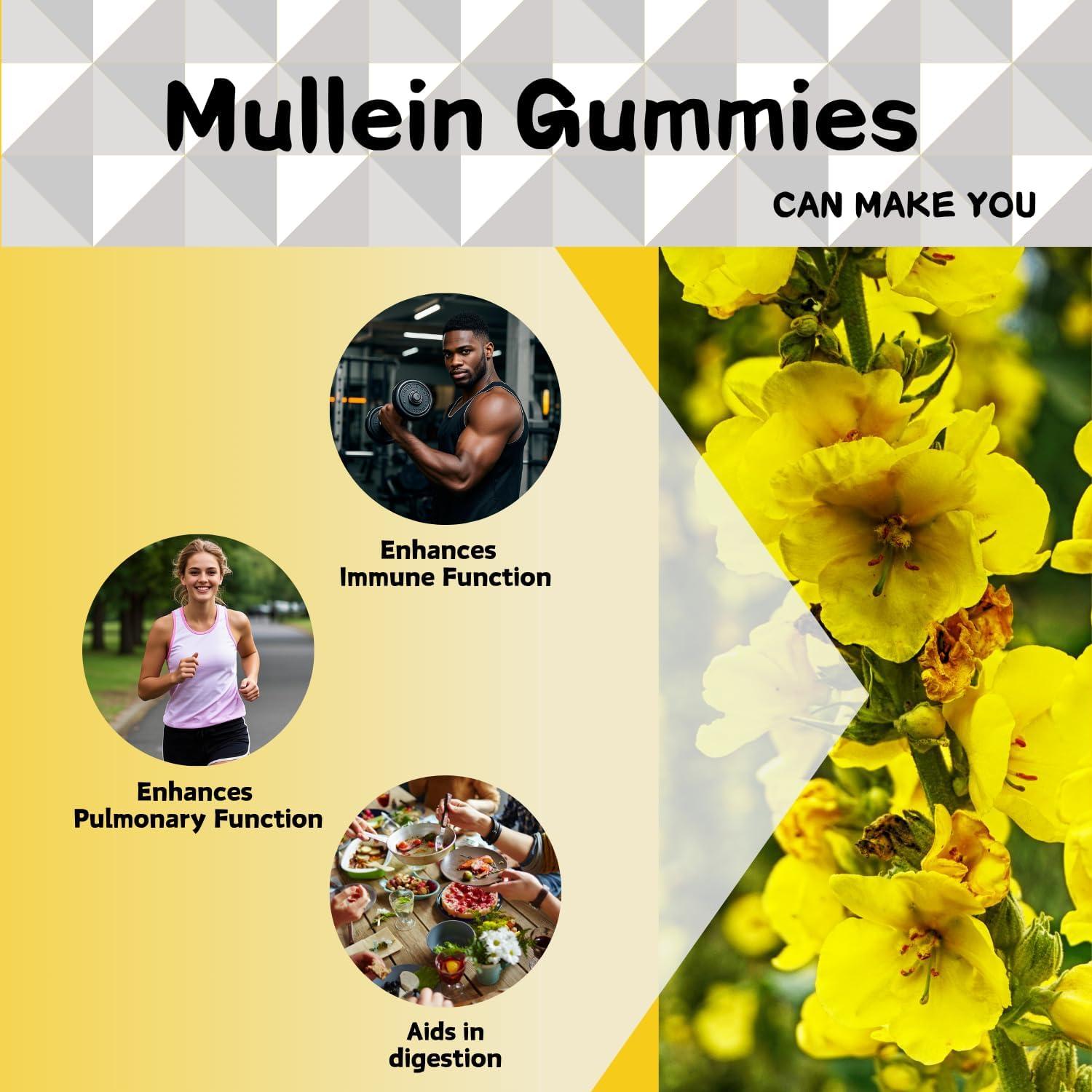 Gomitas de Mullein Riyuetian 2000mg Veganas Sabor Mango 60 Unidades