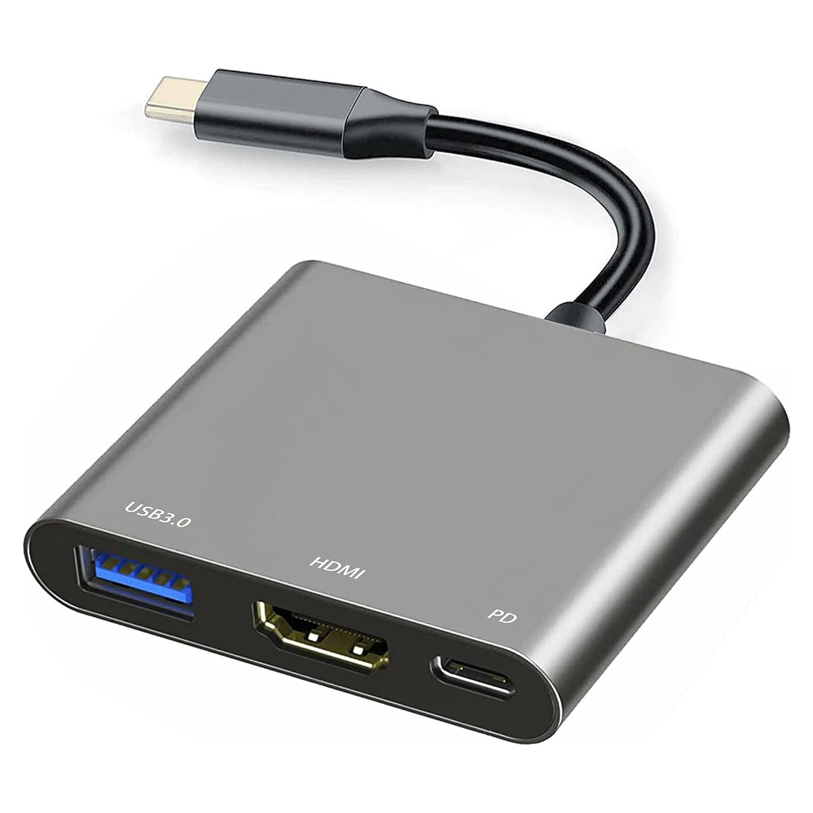 Adaptador USB-C a HDMI 4K Mindorlen con carga rápida