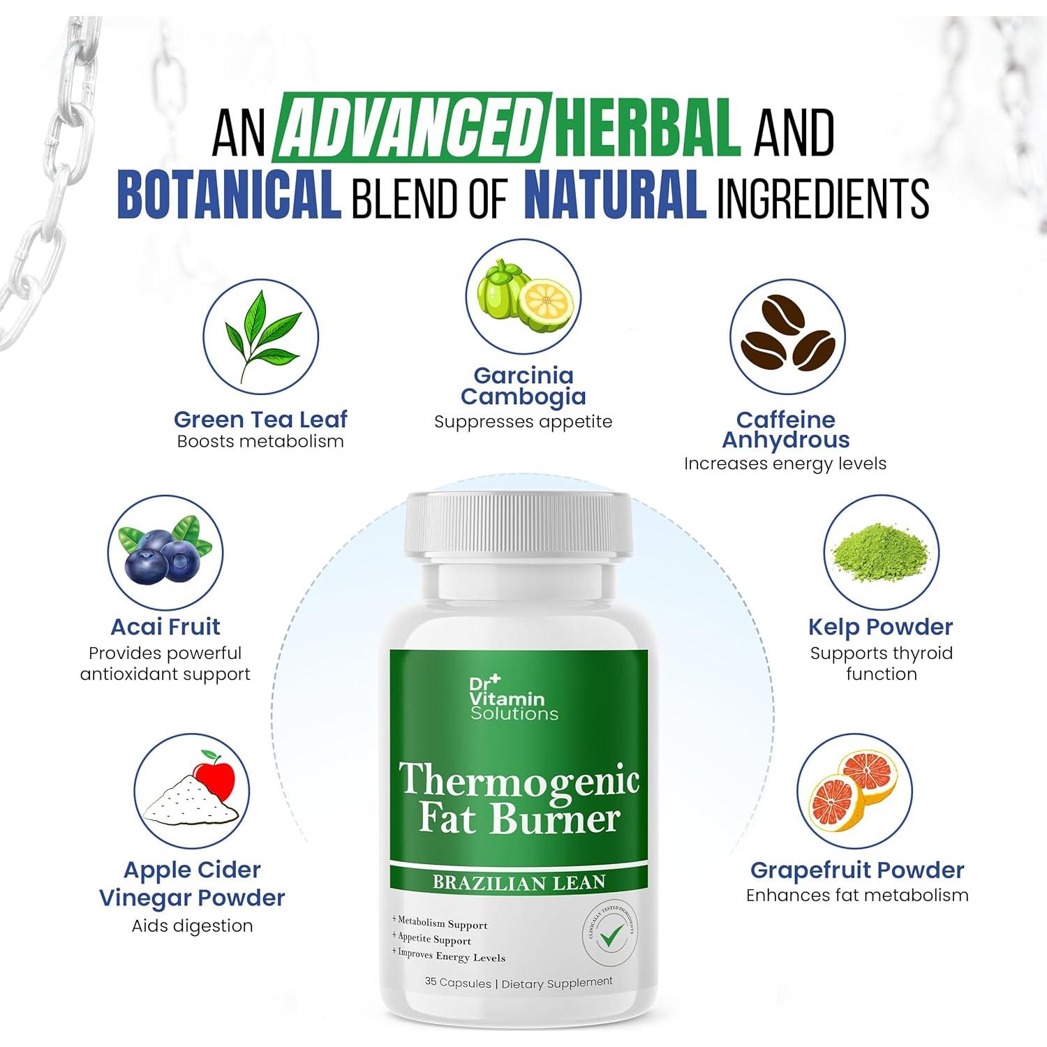 Quemador de Grasa Termogénico DR Vitamin - 35 Cápsulas