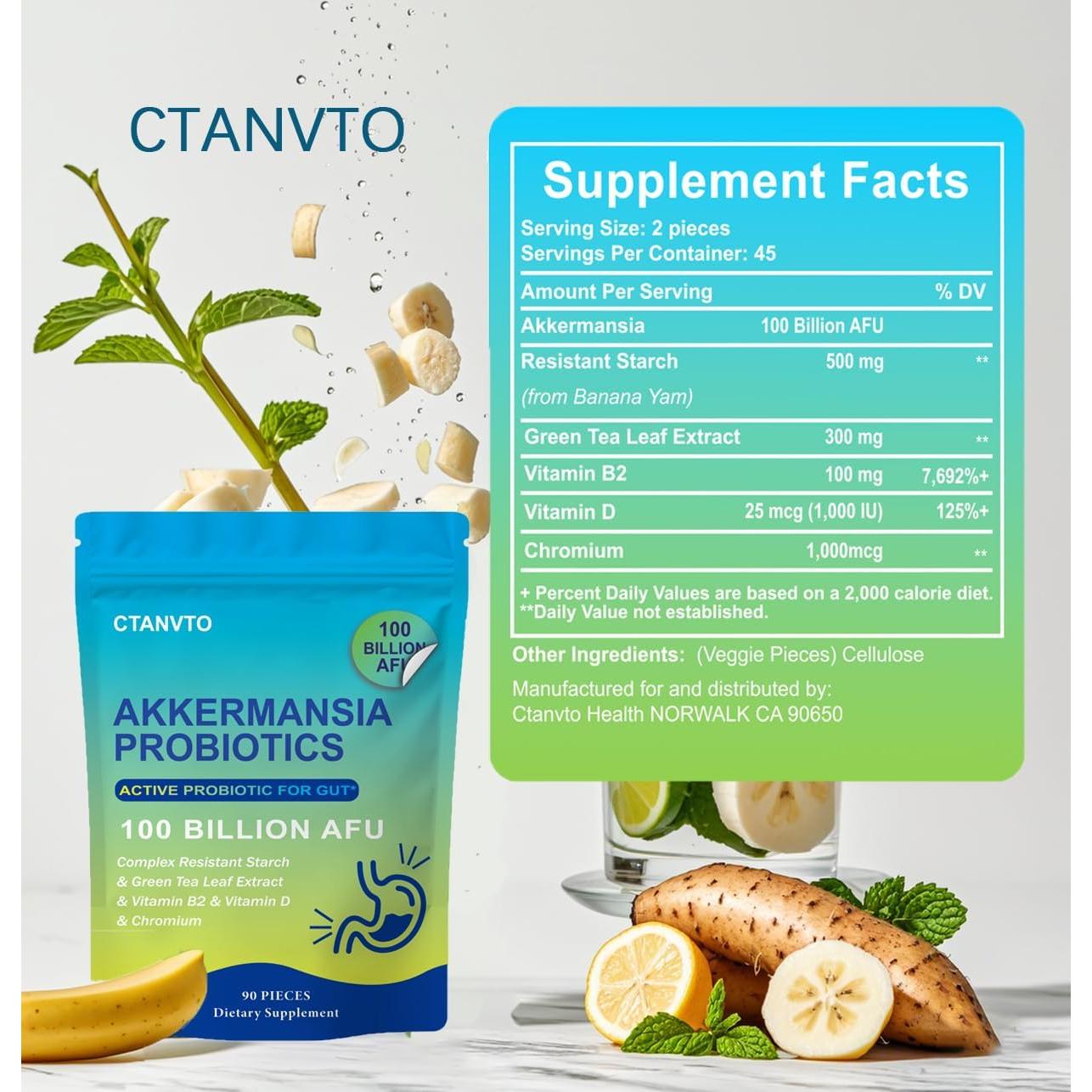 Probiotico Akkermansia 100 Mil Millones 90 Cápsulas Salud Intestinal