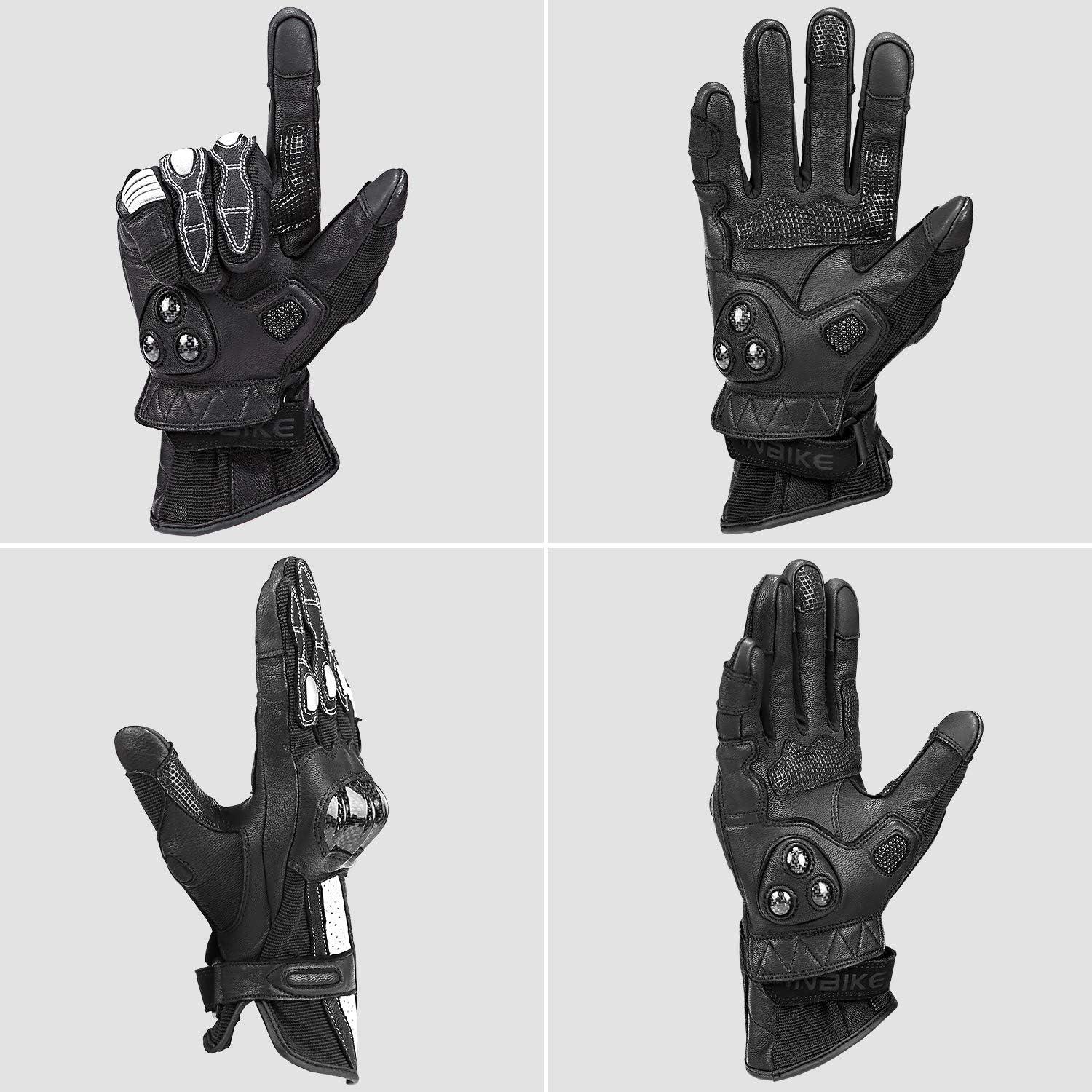 Guantes de Moto INBIKE de Cuero con Pantalla Táctil XX-Large