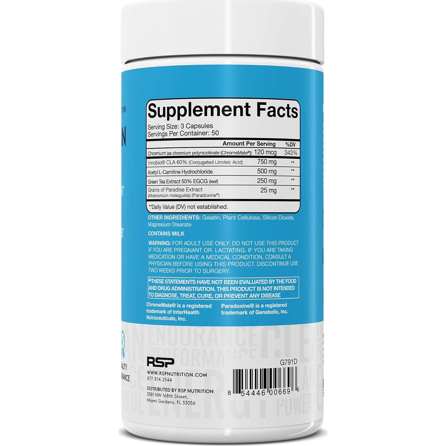 RSP Nutrition QuadraLean - Suplemento sin Estimulantes 150g