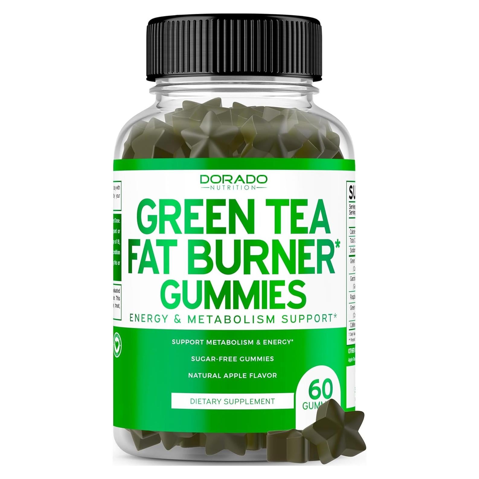 Gomitas Quemadoras de Grasa Té Verde Dorado Nutrition 60 Unidades