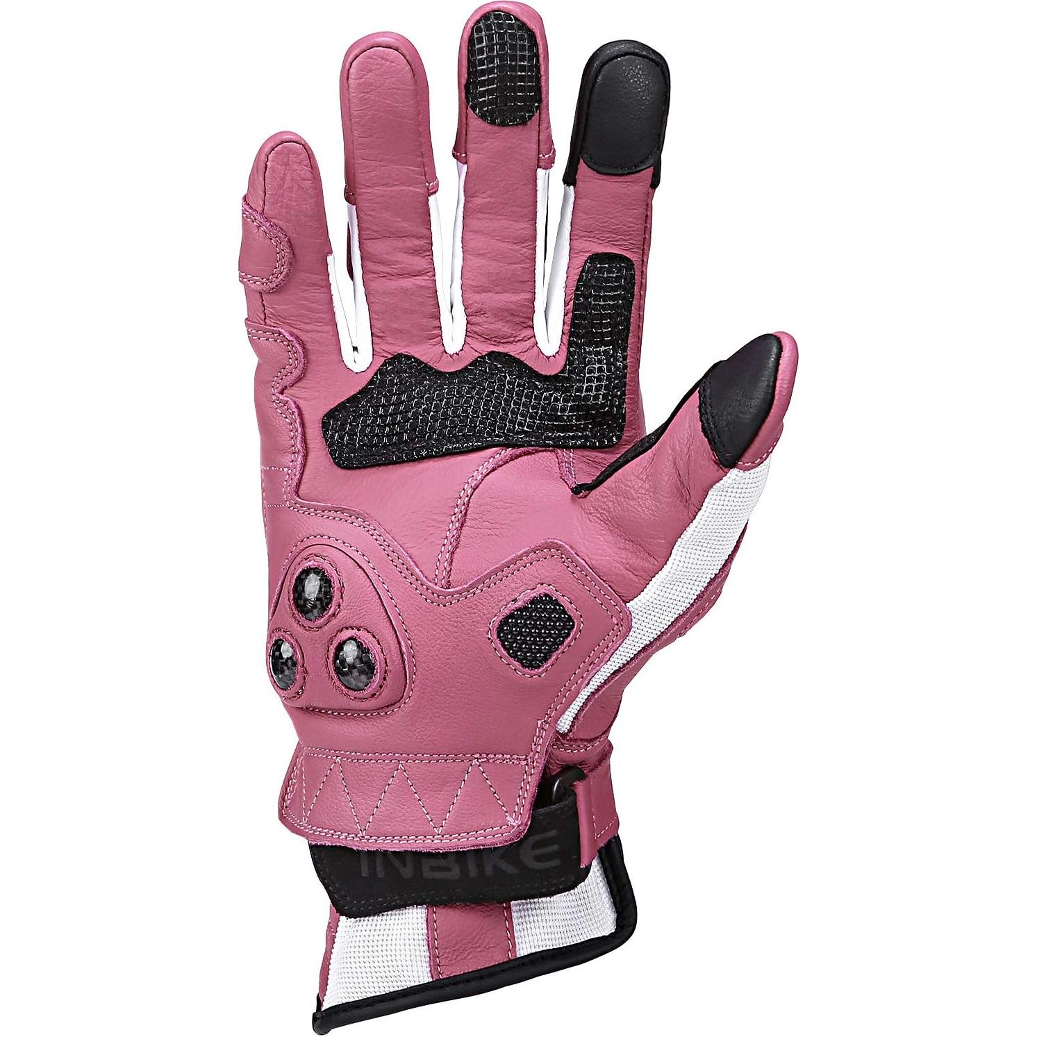 Guantes de motocicleta INBIKE rosa X-Large con protección