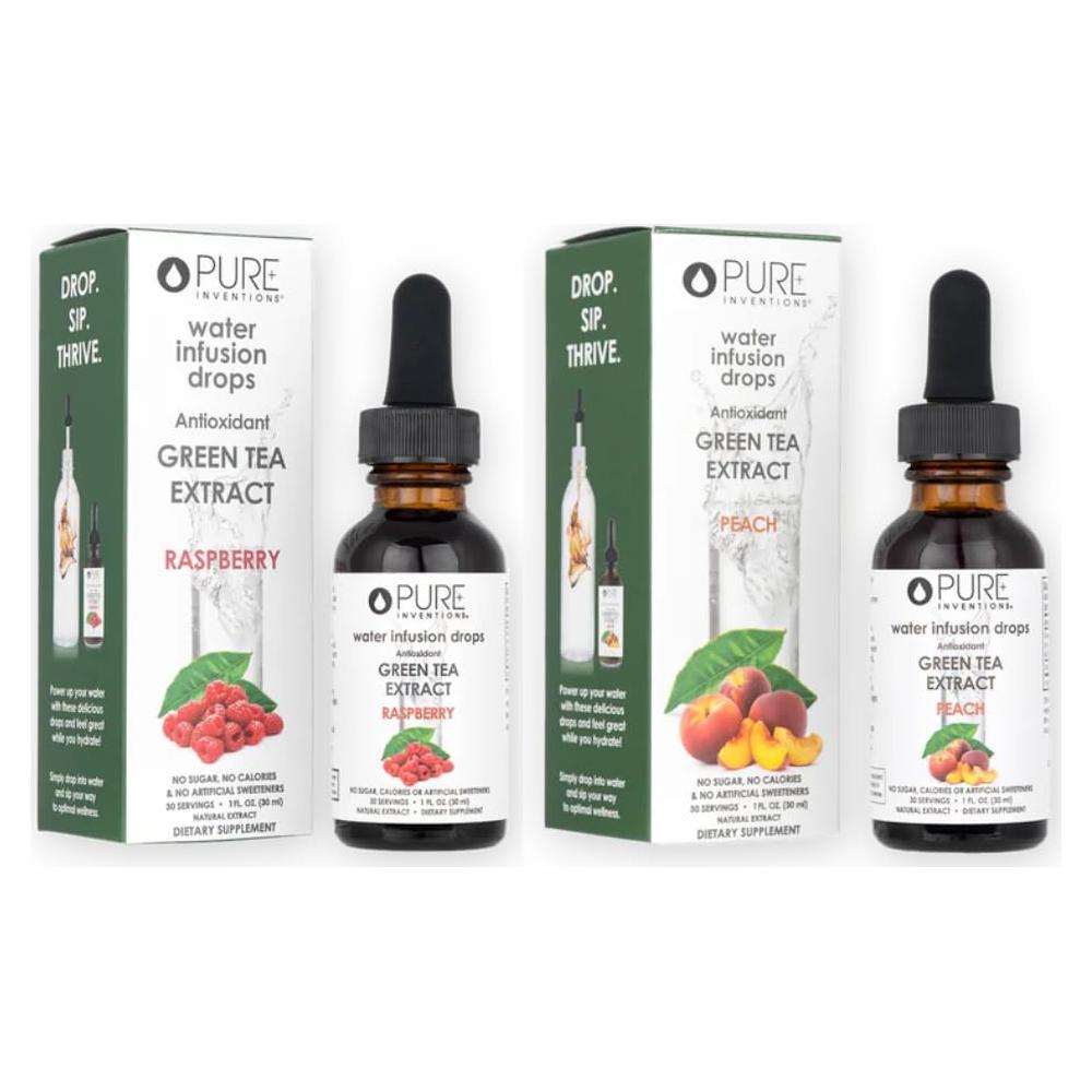 Gotas de Infusión de Agua Pure Inventions - Durazno Frambuesa