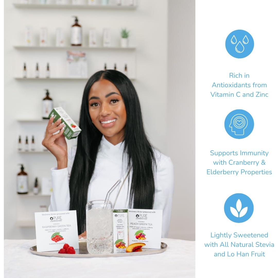 Gotas de Infusión de Agua Pure Inventions - Durazno Frambuesa