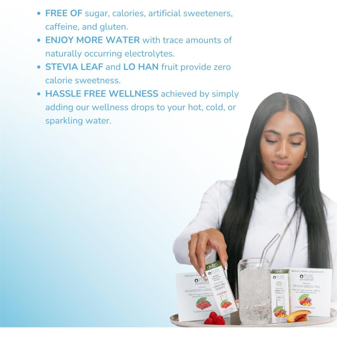 Gotas de Infusión de Agua Pure Inventions - Durazno Frambuesa