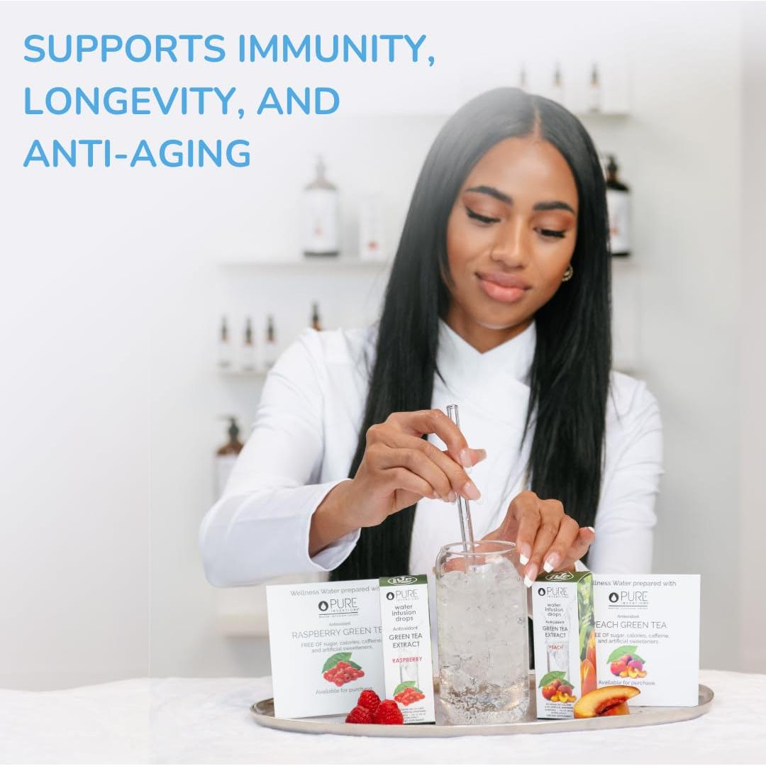 Gotas de Infusión de Agua Pure Inventions - Durazno Frambuesa