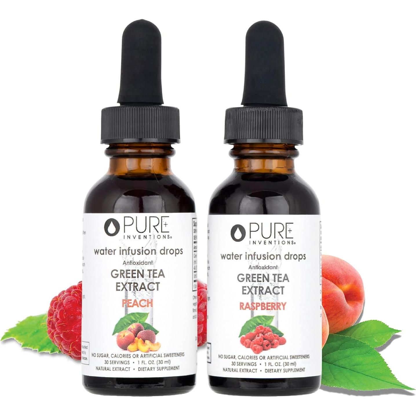 Gotas de Infusión de Agua Pure Inventions - Durazno Frambuesa