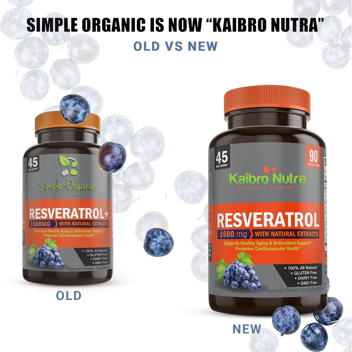 Suplemento de Resveratrol Trans 1500mg Kaibro - Antioxidante
